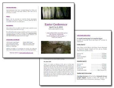 Easter Conference Brochure 2010